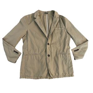 Gap Men’s Jacket XL Linen Blend Sports Coat Khaki